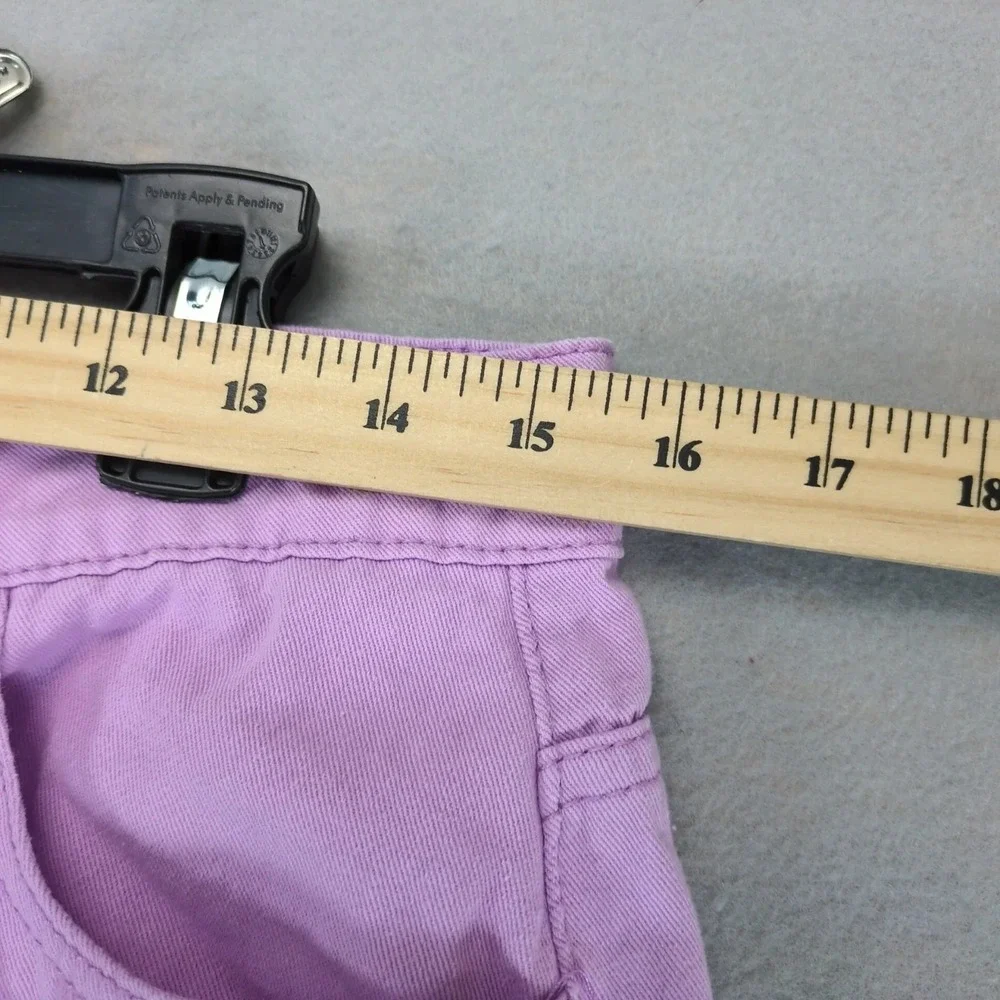 STNDRD Denim Purple Wide Leg Cropped Jeans Women's 14 High Rise Stretch‎ 31x26